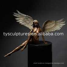 Hot selling garden outdoor bronze sculpture copper angel statue for sale classical